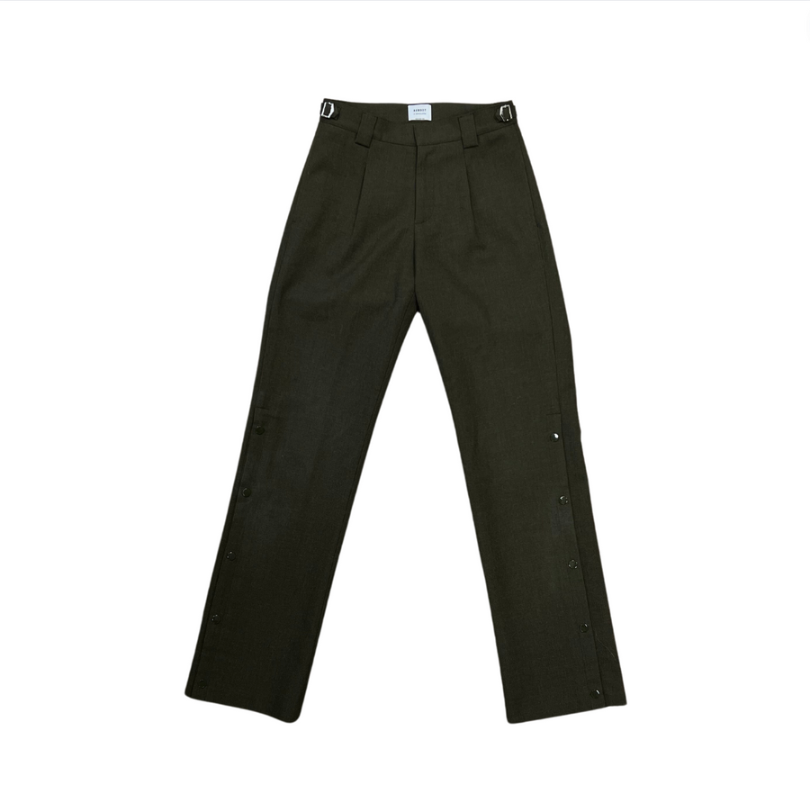 WOOL TROUSER WITH LEG SNAPS
